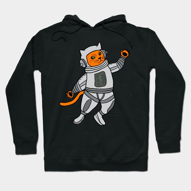 Cat in Space Astronaut Cats Hoodie by dukito